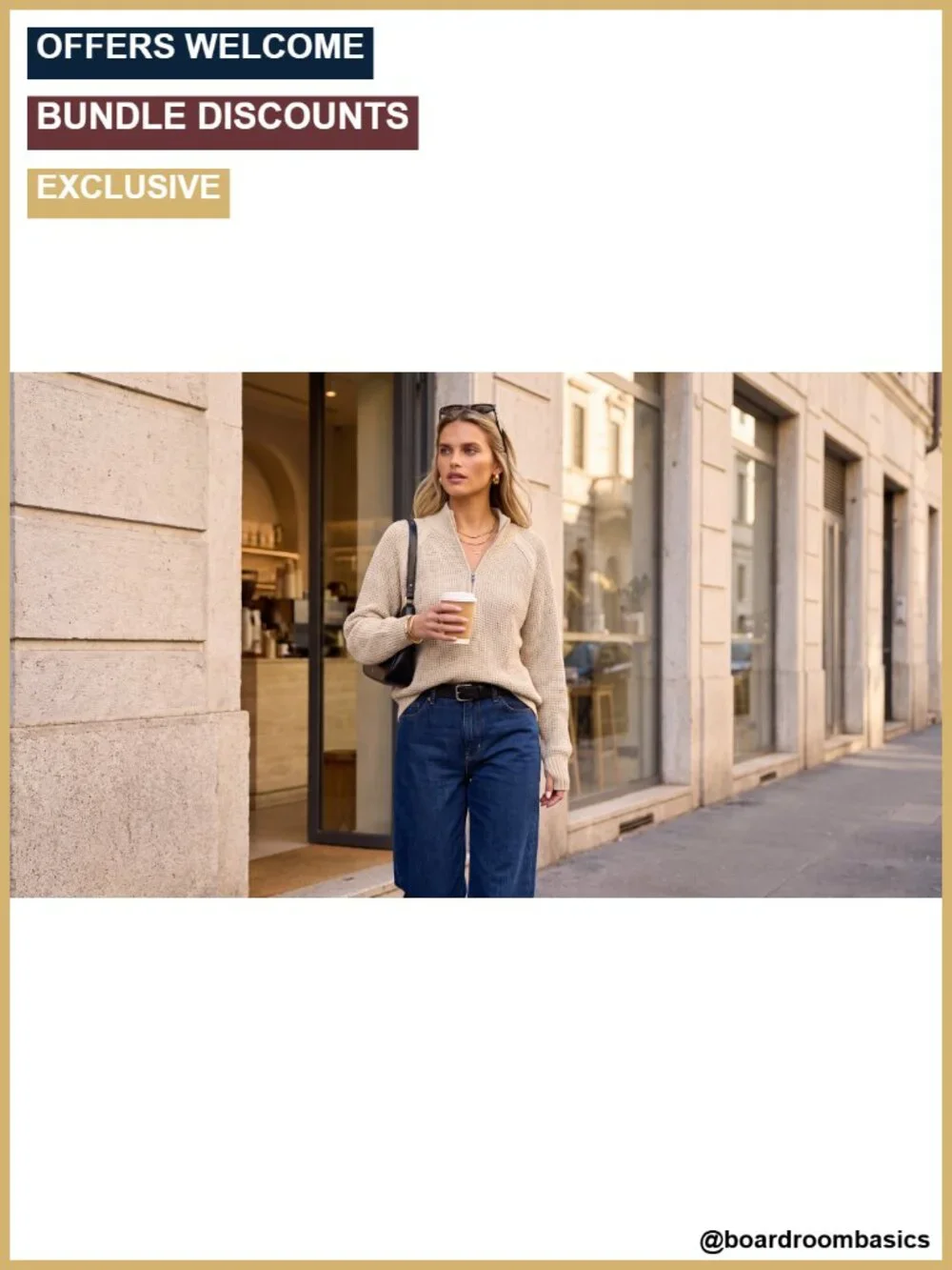 Womens Waffle Knit Quarter Zip Pullover Sweater Loose Fit Long Sleeve Thumb
